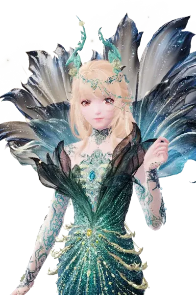 Floral Rebirth: Emerald Reverie